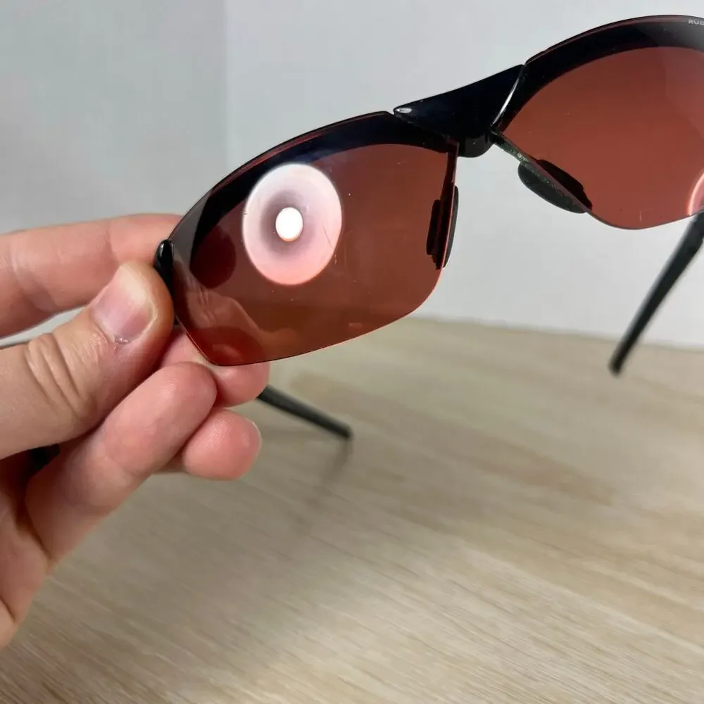 Rudy Project Hyde SN 93 37 42 Sunglasses Red Tinted Lenses Black Made in Italy